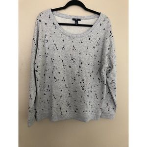 Gap Pullover Splatter Print Crewneck Sweatshirt